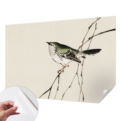 Selbstklebende Fototapete fürs Wohnzimmer mit einem harmonischen Vogelmotiv