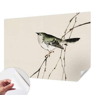 Selbstklebende Fototapete fürs Wohnzimmer mit einem harmonischen Vogelmotiv