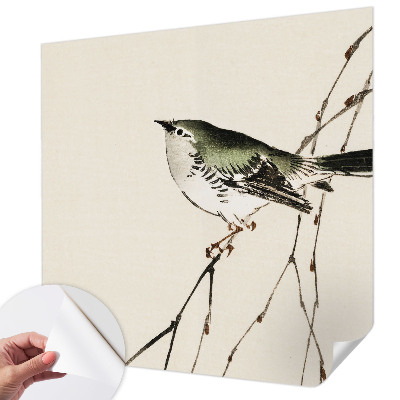 Selbstklebende Fototapete fürs Wohnzimmer mit einem harmonischen Vogelmotiv