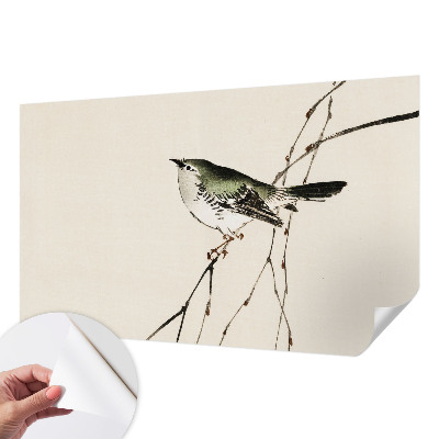 Selbstklebende Fototapete fürs Wohnzimmer mit einem harmonischen Vogelmotiv