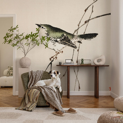 Selbstklebende Fototapete fürs Wohnzimmer mit einem harmonischen Vogelmotiv