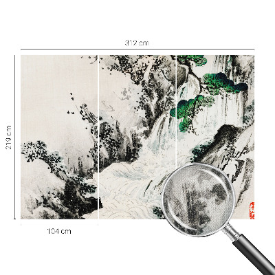 Fototapete in 3D-Optik Wasserfall der Natur