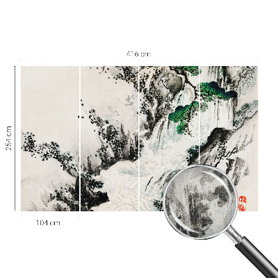 Fototapete in 3D-Optik Wasserfall der Natur