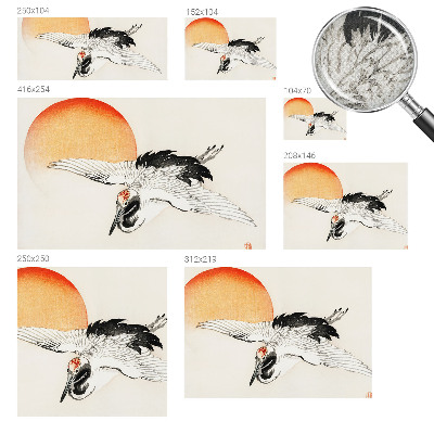 Motivtapete fürs Wohnzimmer Eleganter Kranich