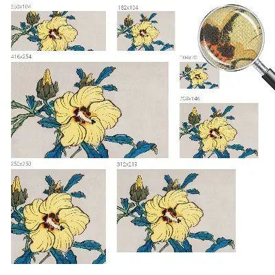 15D-Fototapete fürs Wohnzimmer mit gelber Blumenillustration