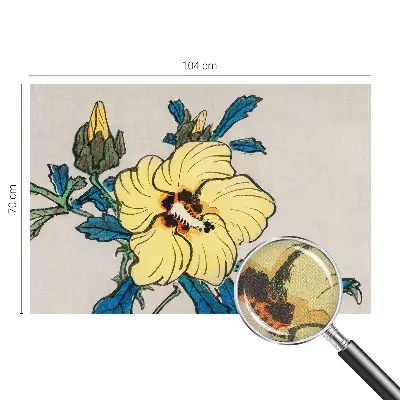 15D-Fototapete fürs Wohnzimmer mit gelber Blumenillustration