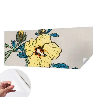 15D-Fototapete fürs Wohnzimmer mit gelber Blumenillustration