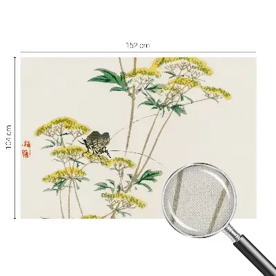 15D-Fototapete fürs Schlafzimmer mit floralem Naturmotiv