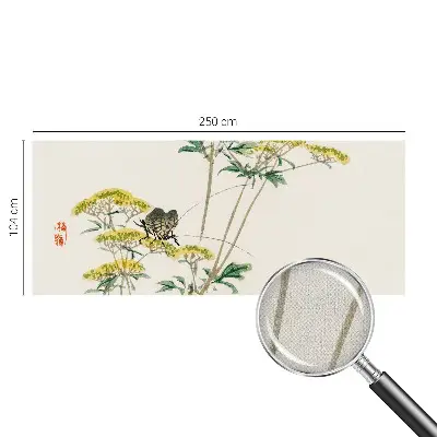 15D-Fototapete fürs Schlafzimmer mit floralem Naturmotiv