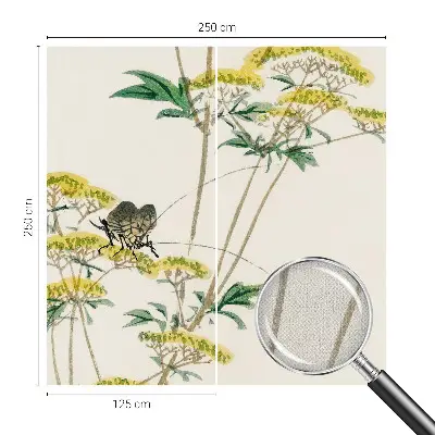 15D-Fototapete fürs Schlafzimmer mit floralem Naturmotiv