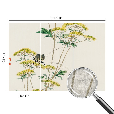 15D-Fototapete fürs Schlafzimmer Blumen Natur