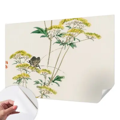 15D-Fototapete fürs Schlafzimmer mit floralem Naturmotiv