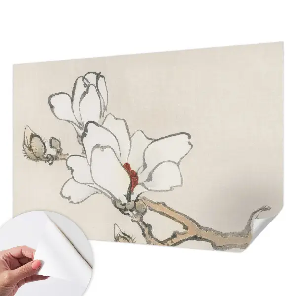 Fototapete nach Maß mit einem zarten Magnolienmotiv
