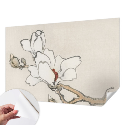 Fototapete nach Maß mit einem zarten Magnolienmotiv