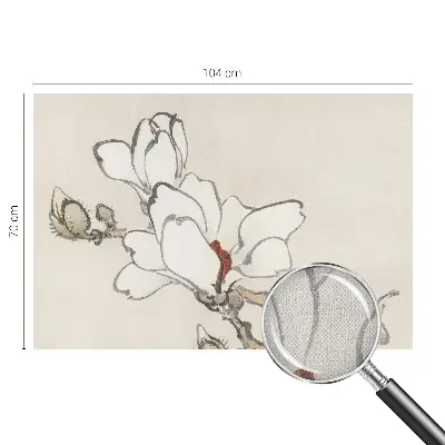 Fototapete nach Maß mit einem zarten Magnolienmotiv