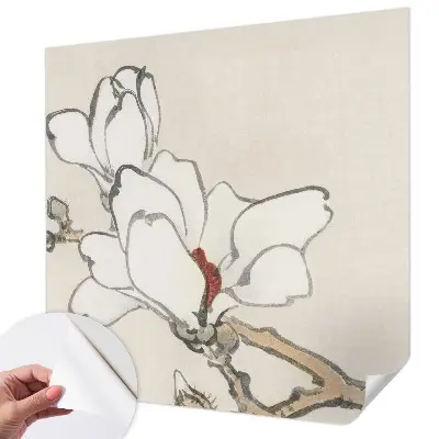 Fototapete nach Maß mit einem zarten Magnolienmotiv