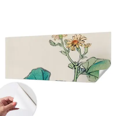 Moderne Fototapete nach Maß mit Motiv aus Blüten und Blättern