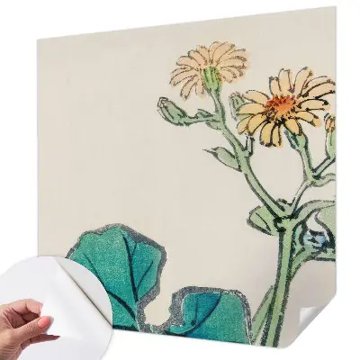 Moderne Fototapete nach Maß mit Motiv aus Blüten und Blättern