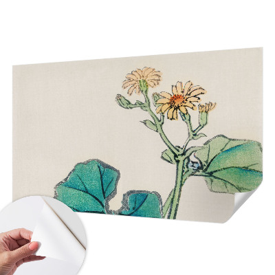 Moderne Fototapete nach Maß Blüte und Blätter