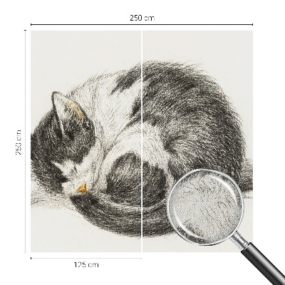 Motivtapete nach Maß mit einem Motiv entzückender Katze