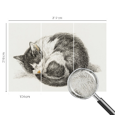 Motivtapete nach Maß mit einem Motiv entzückender Katze