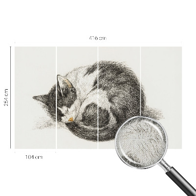 Motivtapete nach Maß mit einem Motiv entzückender Katze