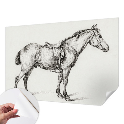 Motivtapete fürs Wohnzimmer Skizze eines Pferdes