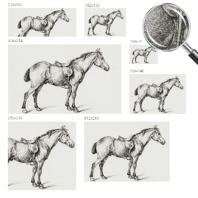 Motivtapete fürs Wohnzimmer Skizze eines Pferdes