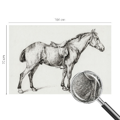 Motivtapete fürs Wohnzimmer Skizze eines Pferdes