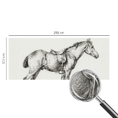 Motivtapete fürs Wohnzimmer Skizze eines Pferdes