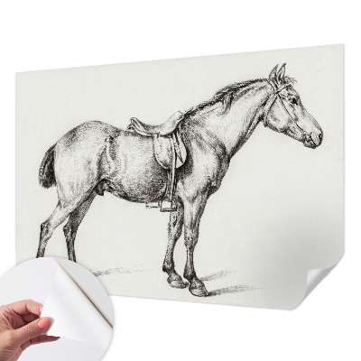 Motivtapete fürs Wohnzimmer Skizze eines Pferdes