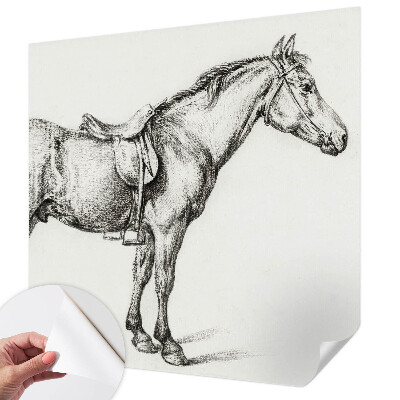 Motivtapete fürs Wohnzimmer Skizze eines Pferdes