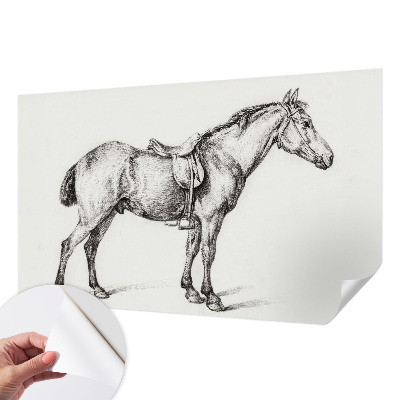 Motivtapete fürs Wohnzimmer Skizze eines Pferdes