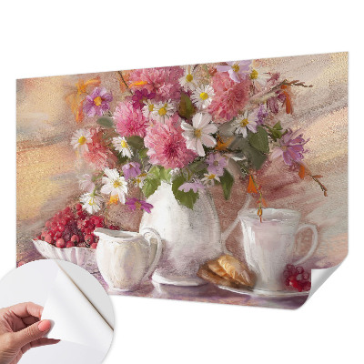 Selbstklebende Fototapete für die Wand mit Motiv Wildblumen