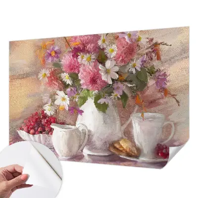 Selbstklebende Fototapete für die Wand mit Motiv Wildblumen
