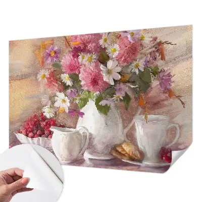 Selbstklebende Fototapete für die Wand mit Motiv Wildblumen