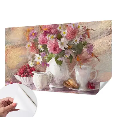 Selbstklebende Fototapete für die Wand mit Motiv Wildblumen