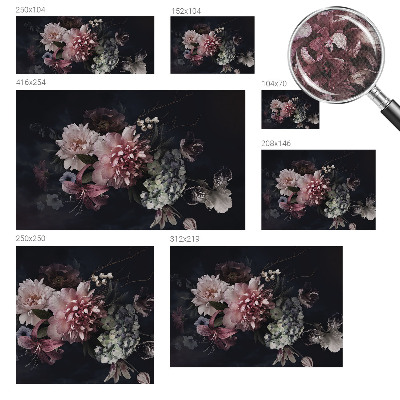 Fototapete in 3D-Optik Blumenarrangement
