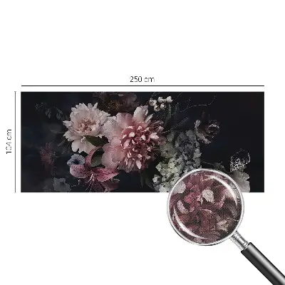 Fototapete in 3D-Optik mit einem Blumenarrangement