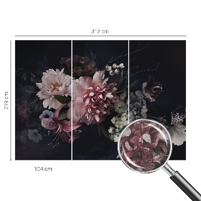 Fototapete in 3D-Optik Blumenarrangement