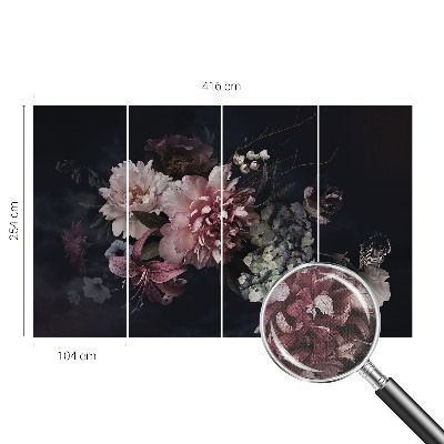 Fototapete in 3D-Optik Blumenarrangement