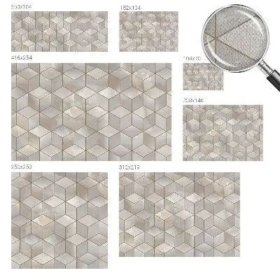 Hochwertige Bildtapete mit geometrischem Mosaikmotiv