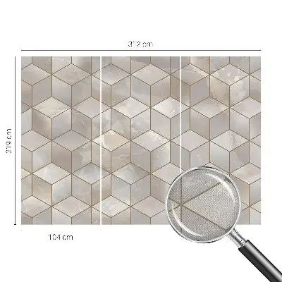 Hochwertige Bildtapete mit geometrischem Mosaikmotiv