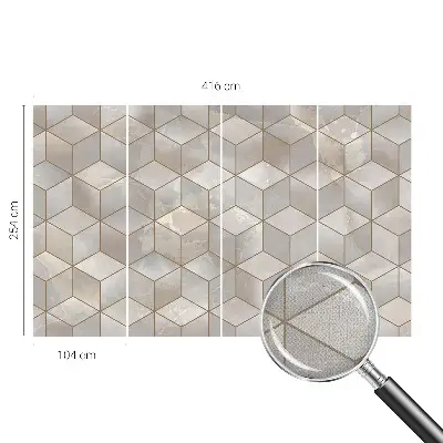 Hochwertige Bildtapete mit geometrischem Mosaikmotiv