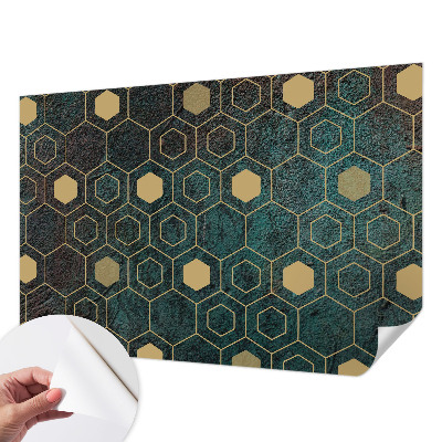 Selbstklebende Fototapete mit geometrischem Sechseckmuster