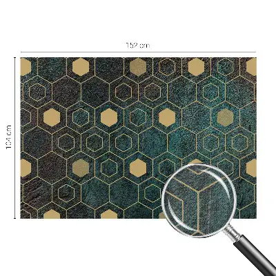 Selbstklebende Fototapete mit geometrischem Sechseckmuster