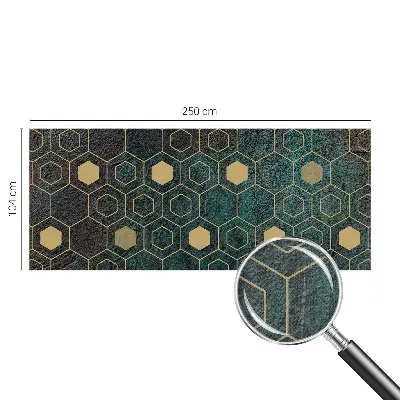 Selbstklebende Fototapete mit geometrischem Sechseckmuster