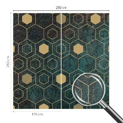 Selbstklebende Fototapete mit geometrischem Sechseckmuster