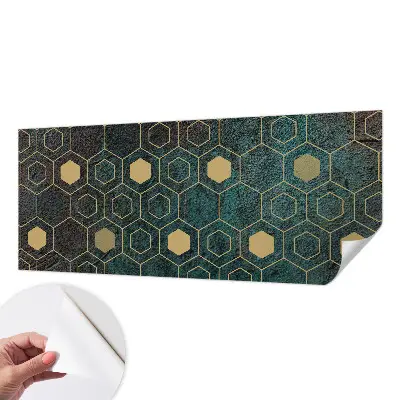 Selbstklebende Fototapete mit geometrischem Sechseckmuster