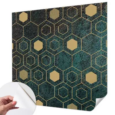 Selbstklebende Fototapete mit geometrischem Sechseckmuster